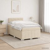  Boxspring krevet s madracem Krem 120 x 190 cm Tkanina | shoptok.hr