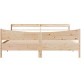  Okvir kreveta s uzglavljem 200 x 200 cm od masivne borovine | shoptok.hr