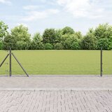  Varjena žična ograja z 13 flanged posts Siva 0.4x100 m Jeklo | Shoptok.si