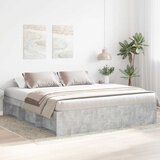  Okvir kreveta siva boja betona 180 x 200 cm veliki bračni | shoptok.hr