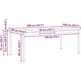  Jedilna miza Bela 200 x 100 x 75 cm Masivno borovo les, (5000269108) | Shoptok.si
