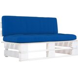 Maison Chic Vrtni srednji kavč - Zunanji kavč iz palet bela impregnirana borovina, (22040541) | Shoptok.si