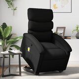 Maison Chic masažni naslanjač - Relax naslanjač s funkcijo vstajanja črno umetno usnje, (22062268) | Shoptok.si