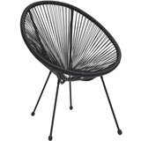 Maison Chic Vrtni Stoli - Stol za vrt okrogel 2 kosa PVC ratan črne barve JS660, (21878042) Cene
