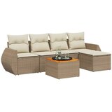 6-dijelni set vrtnih sofa s jastucima bež od poliratana | shoptok.hr