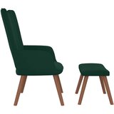  Stolica za opuštanje s osloncem za noge tamnozelena baršunasta | shoptok.hr