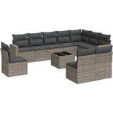  11-dijelni set vrtnih sofa od poliratana s jastucima sivi | shoptok.hr