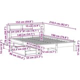 vidaXL Krevet s regalom z knjige bez madraca bijeli 140x190cm borovina | shoptok.hr