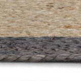  Ručno rađeni tepih od jute s tamnosivim rubom 150 cm | Eponuda.com