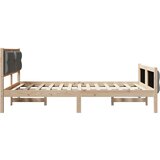  Okvir za krevet Tamno siva 140 x 200 cm tkanina | shoptok.hr
