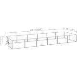 vidaXL kavez za pse srebrni 12 m² čelični | shoptok.hr