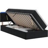  LED krevet za pohranu s madracem Crna 90 x 190 cm Baršun | shoptok.hr