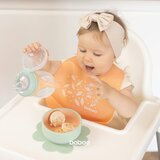 Baboo Silicone Bowl silikonska zdjelica s vakuumskim držačem Peachy Keen, 6m+ 1 kom | shoptok.hr
