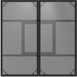  Vrtni stol sa staklenom pločom crni 80x80x75 cm od poliratana | shoptok.hr