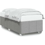 vidaXL Posteljni okvir svetlo siv 90x200 cm blago | Shoptok.si