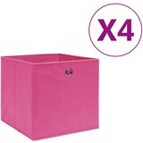 vidaXL Kutije za pohranu od netkane tkanine 4 kom 28 x 28 x 28 cm roze | shoptok.hr