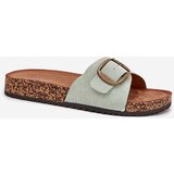Boto Women's sandals with buckle on cork platform mint Zavira | Shoptok.si