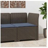 vidaXL Fotelja za jedan s Jastukom Izgled Ratan PP Svjetlosiva - Svjetlosiva Kutna sofa s svijetlosivim jastučićem | shoptok.hr