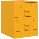 Maison Chic Nočna omarica - Nočna miza rumena 34,5x39x44 cm jeklo, (21687920) Cene