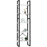 vidaXL ormarić za knjige s 5 razina bijeli 60 x 30 x 175 cm od iverice | shoptok.hr