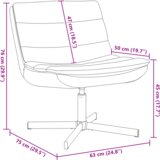  Vrtljiv stol Črna 63 x 75 x 76 cm Svetleč PU, (5000288931) | Shoptok.si