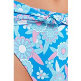 Trendyol Blue Floral Pattern High Waist Bikini Bottom | ePonuda.com