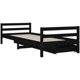  Okvir dječjeg kreveta s ladicama crni 80 x 200 cm od borovine | shoptok.hr
