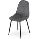  Set 2 ASTI stolice od tamnosivog baršuna | shoptok.hr