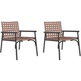 vidaXL Vrtne stolice 2 kosa Črna 79x56x73,5 cm Poliestrska ratan, (22015553) | Shoptok.si