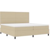  Postelja s škatlastim vzmetenjem z vzmetnico svetlo zeleno sivo 200x200 cm Kordurojna tkanina, (22083018) | Shoptok.si