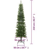 Umjetno usko božićno drvce sa stalkom 210 cm PE | shoptok.hr