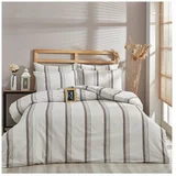 Mila Home Smeđo-bež pamučna posteljina za bračni krevet/za produženi krevet 200x220 cm –