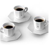 Bialetti skodelice za espresso, osmerokotne, 4 delni set - bela/srebrna | Shoptok.si