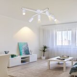 Nettlife Stropna svetilka Bela LED stropna svetilka GU10 5 plamenov Moderna dnevna soba Vrtljiva Industrijska, (22116947) | Shoptok.si