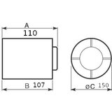 Vortice kopalniški aksialni cevni ventilator punto ghost mg 150/6 ll (11104) cene
