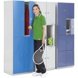 Wolf Omara s predelki, 4 predelki, VxŠxG 1800 x 600 x 500 mm, vrata svetlo siva | Shoptok.si