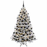  Umjetno božićno drvce s kuglicama 210 cm 300 LED lampica Slike