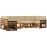 vidaXL Kotna sedežna garnitura z blazino 6 pcs Naravna, (5000283830) | Shoptok.si