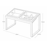 YAMAZAKI Keramički set posuda s postoljem za kućne ljubimce Nooks – | shoptok.hr
