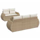  6-dijelni set vrtnih sofa s jastucima bež od poliratana | shoptok.hr