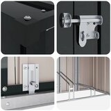  Drvarnica za bicikle 3 pcs Antracit 216 x 207 x 158 cm Metal | shoptok.hr