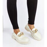 Gemre Beige Patent Leather Loafers GOE | Shoptok.si