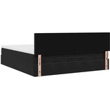  Otomanski krevet s madracem crni 180x200 cm baršunasti | shoptok.hr