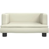  Dječja fotelja krem boja 60 x 40 x 30 cm umjetna koža | shoptok.hr