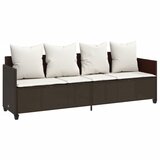  5-dijelni set vrtnih sofa s jastucima poliratan smeđi | shoptok.hr