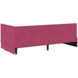  Kutni okvir kreveta boja crnog vina 90 x 200 cm Baršun | shoptok.hr