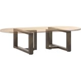  Noge za stolić T-oblika 2 kom prirodni čelik 70x25x(30-31)cm | shoptok.hr