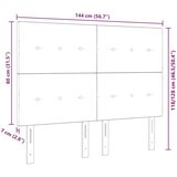  LED glava kreveta S LED lampica Plava 144 cm Poliester | shoptok.hr