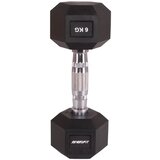 Enero FIT HEX gumirana bučica 6 kg – jekleni, protidrsni ročaj, šesterokotna oblika Cene
