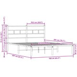  Okvir kreveta bez madraca s uzglavljem boja hrasta 160x200 cm | Shoptok.si